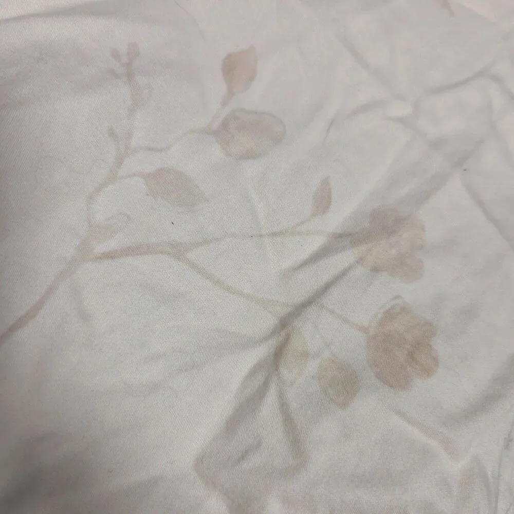 Pottery Barn x Monique Lhuillier Chinoiserie Floral Bird Crib Sheet White Beige